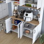 Hanah Home Armario Multiusos Nogal y Blanco JE176 - 3398